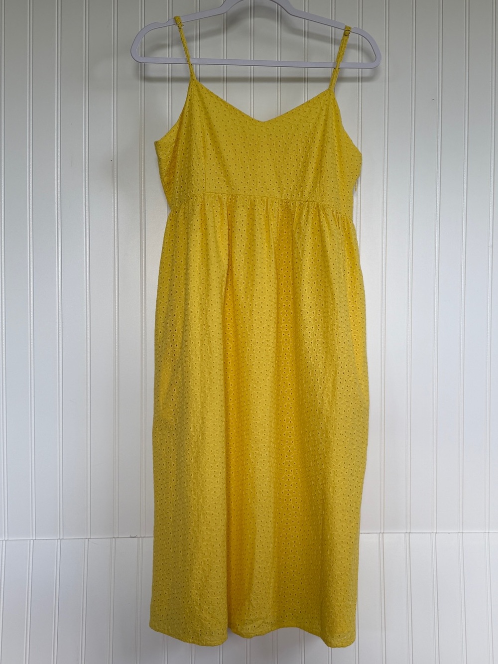 Yellow Eyelet Midi Sundress •The Prairie by Rachel Ashwell• Size 10 Cottagecore